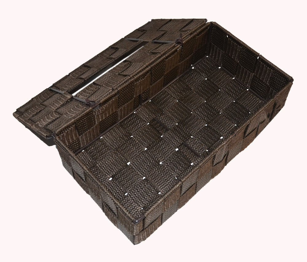 Chidori Industry PP Basket Tissue Case 58-75DBR Brown W26 x D13 x Height 7.5 cm