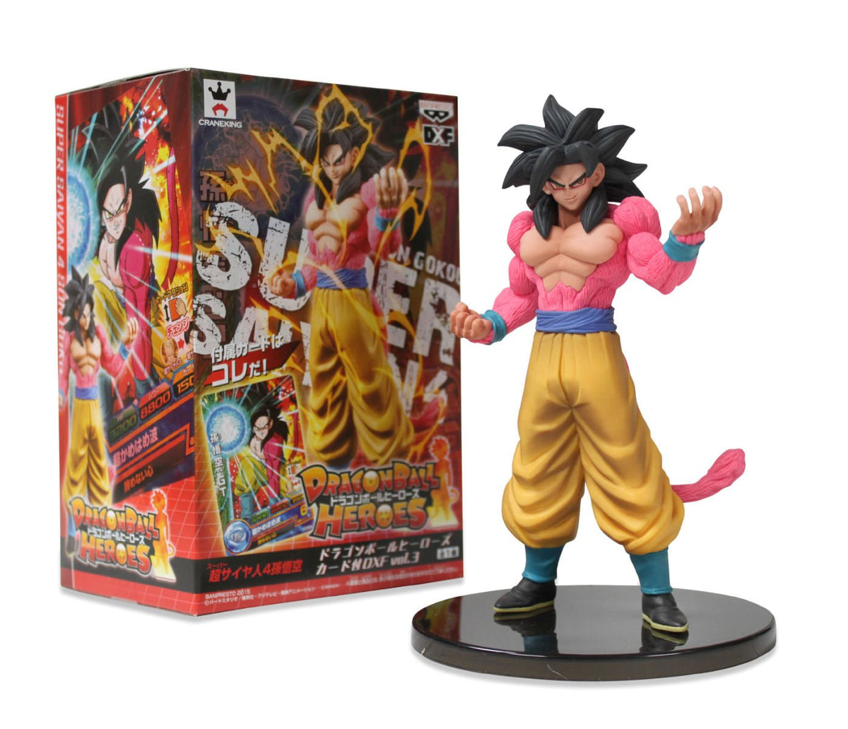 Banpresto 49454 Dragon Ball Heroes DXF Volume 3 with Card 6.5" Super Saiyan 4 Son Goku Action Figure