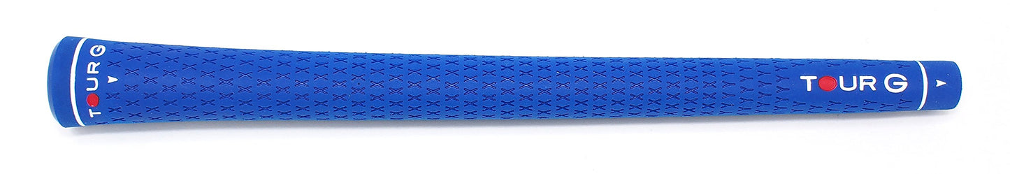 TOUR G TG50R-BLR Men's Golf Grip 50 Rubber 50 Rubber Golf Grip, Both Hands, Blue, No Backline