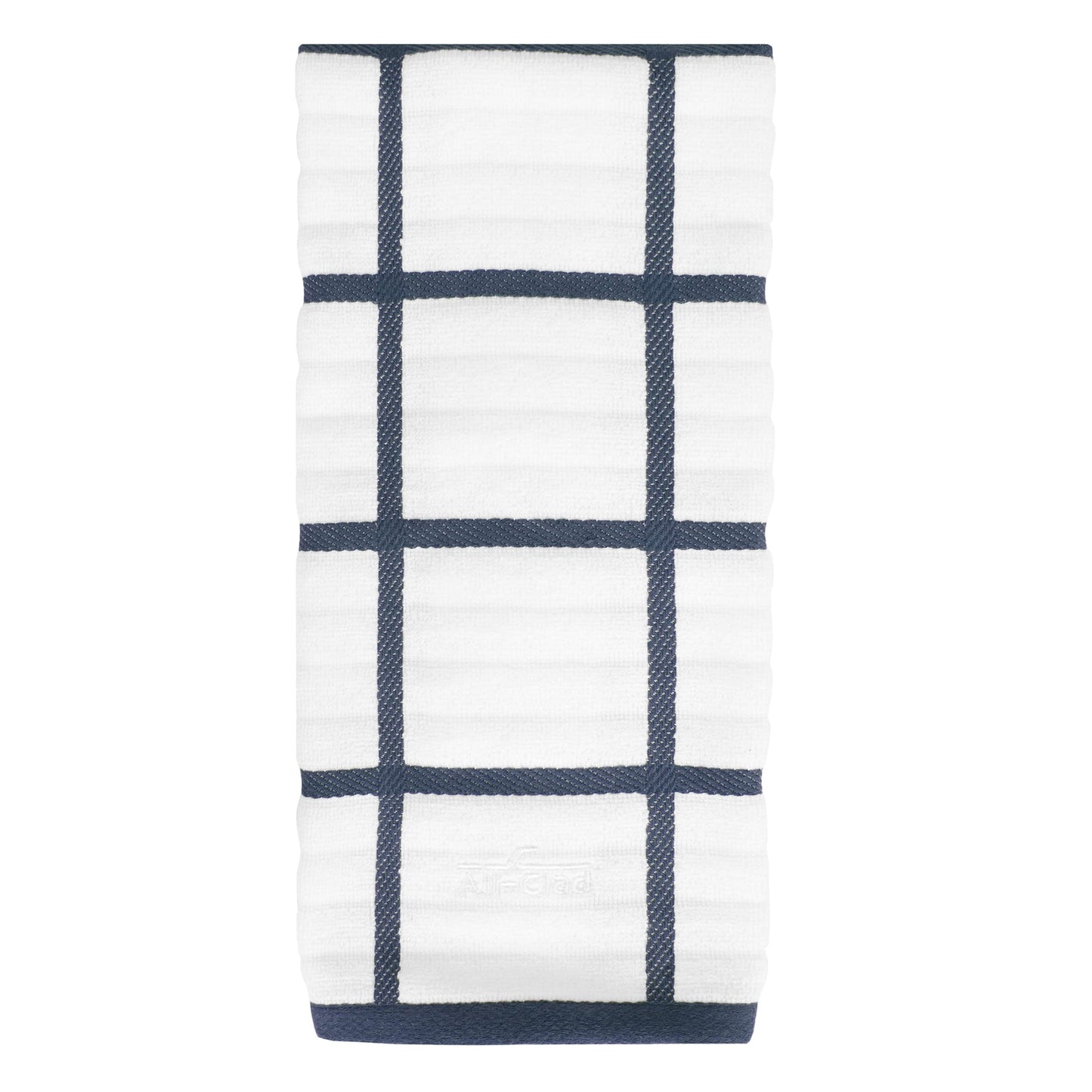 All-Clad Checked Kitchen Towel: Highly Absorbent, Super Soft Long Lasting - 100% Cotton, 17"x30" Tea Towel for Cleaning & Drying Dishes, Pans, Glassware, or Countertops, (1-Pack), Indigo