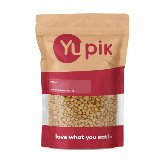 Yupik Pine Nuts, 2.2 lb (35.2 oz), Raw, Gluten-Free, Kosher, Raw Nuts, Smooth & Creamy Pine Kernels, Shelled, Unsalted, Unroasted, Oil-Free, Source of Iron, Ideal for Cooking & Baking