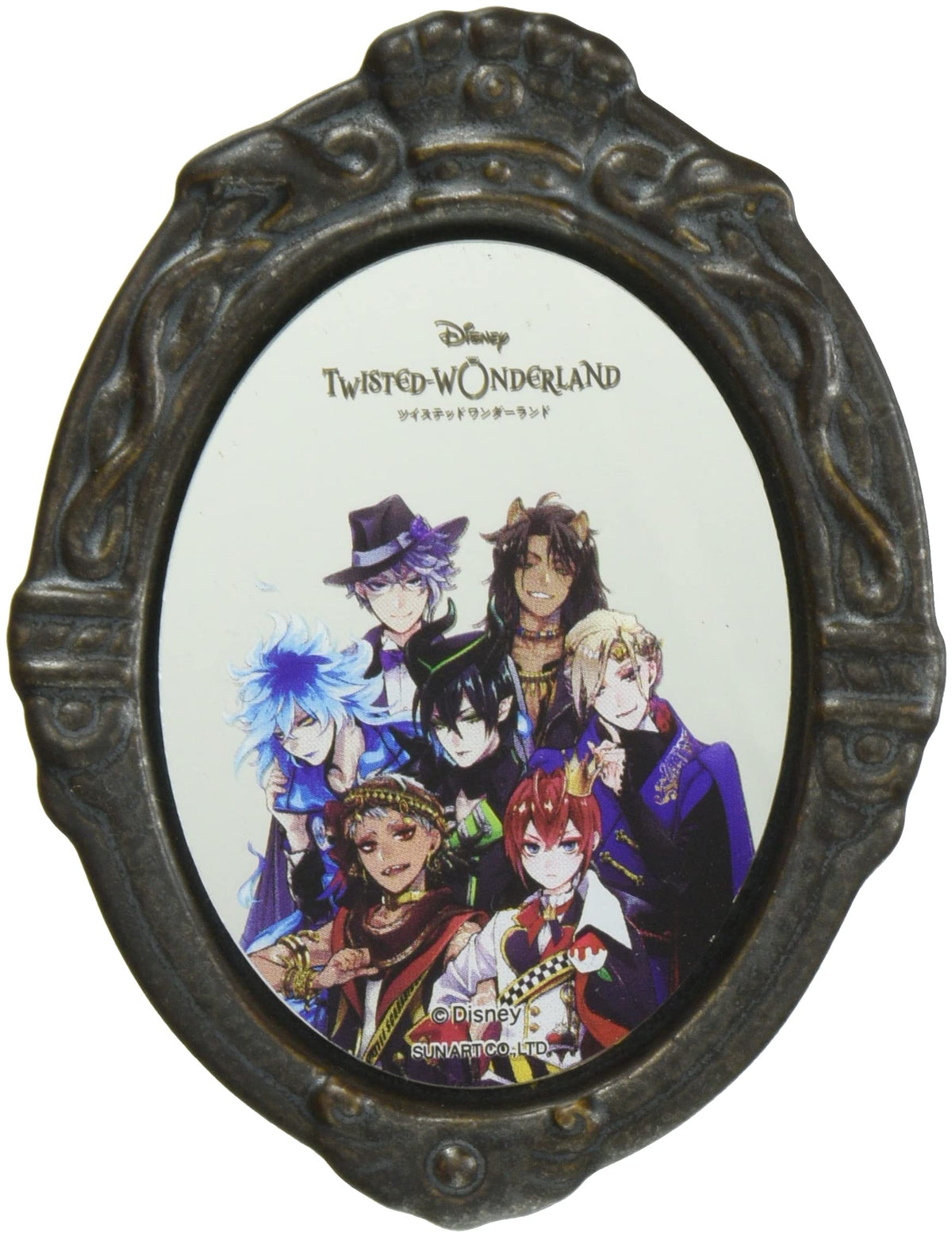 Disney SAN3428 Twisted Wonderland Rectangular Porcelain Glass Tray, 3.9 x 3.1 inches