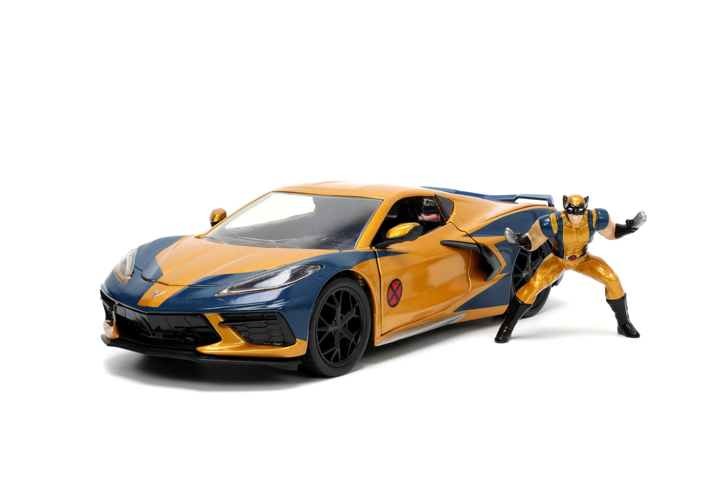 Jada Toys Marvel Wolverine X-Men 1:24 2020 Chevy Corvette Die-Cast Car with 2.75" Wolverine Figure