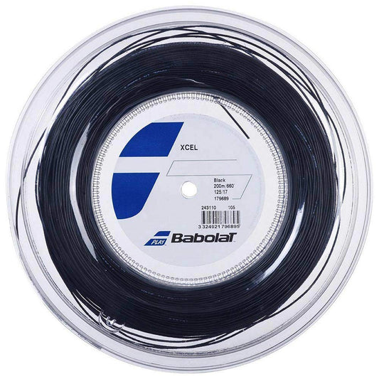 Babolat Xcel Tennis String - Black - 1.30mm/16G - 200m (660ft) Reel
