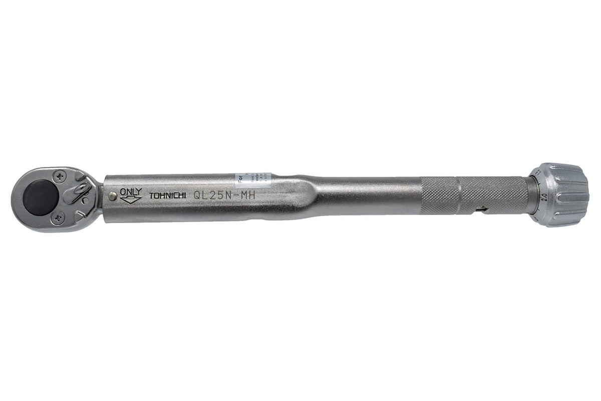 Tohnichi Adjustable Torque Wrench QL25N-MH, 5-25 Nm, Metal Handle