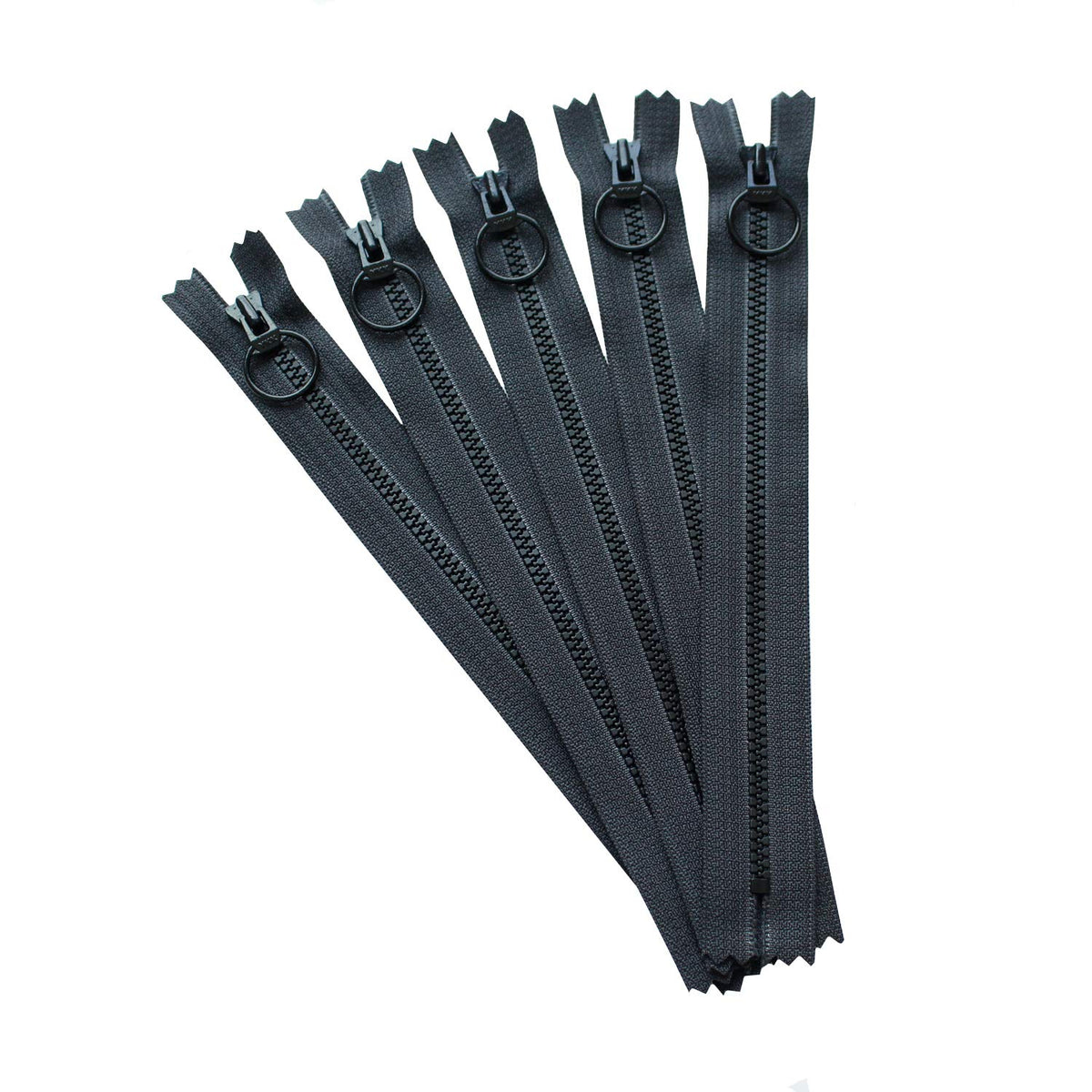 Nippon Chuko 3VSC25-807 Y.K.K Combination Fasteners, 9.8 inches (25 cm), Set of 5, Sumi Black