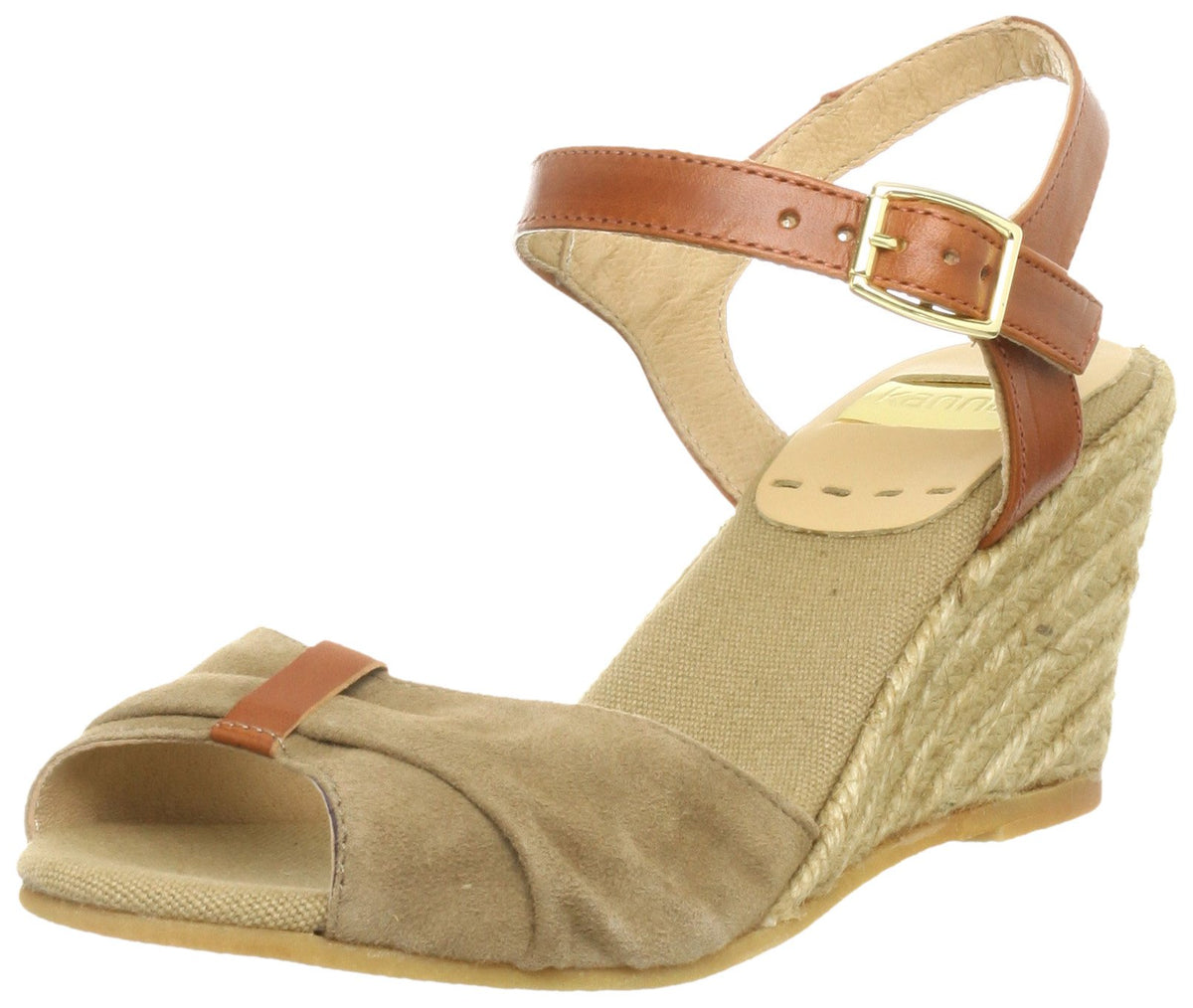 Kanna 57864 Draped Jute Sandals, beige (taupe), 23.5 cm