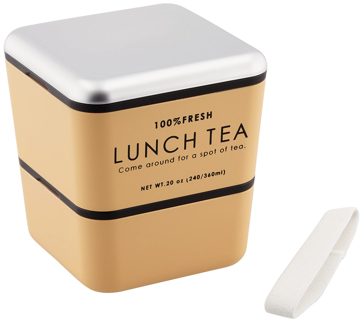 Showa LUNCH TEA Lunch Box, Yellow, Square Nest Lunch Box