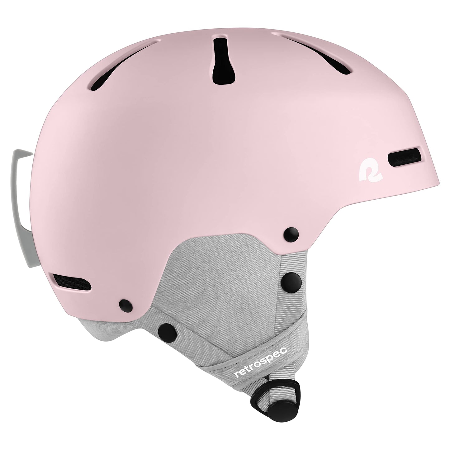 Retrospec Comstock Youth Ski & Snowboard Helmet for Kids - Durable ABS Shell, Protective EPS Foam & Cooling Vents - Adjustable Fit for Boys & Girls - Matte Rose, 48-51cm X-Small