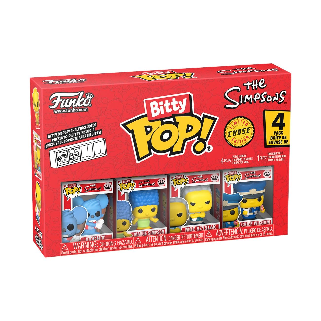 Funko Bitty POP! 4 Pack: The Simpsons - Itchy, Marge (1 in 6 Chase Chance)