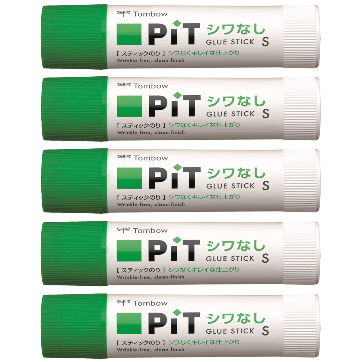 Tombow Pencil HCA-518 Glue Sticks, Pit, Wrinkle Free Pit, Small, 5 Pieces