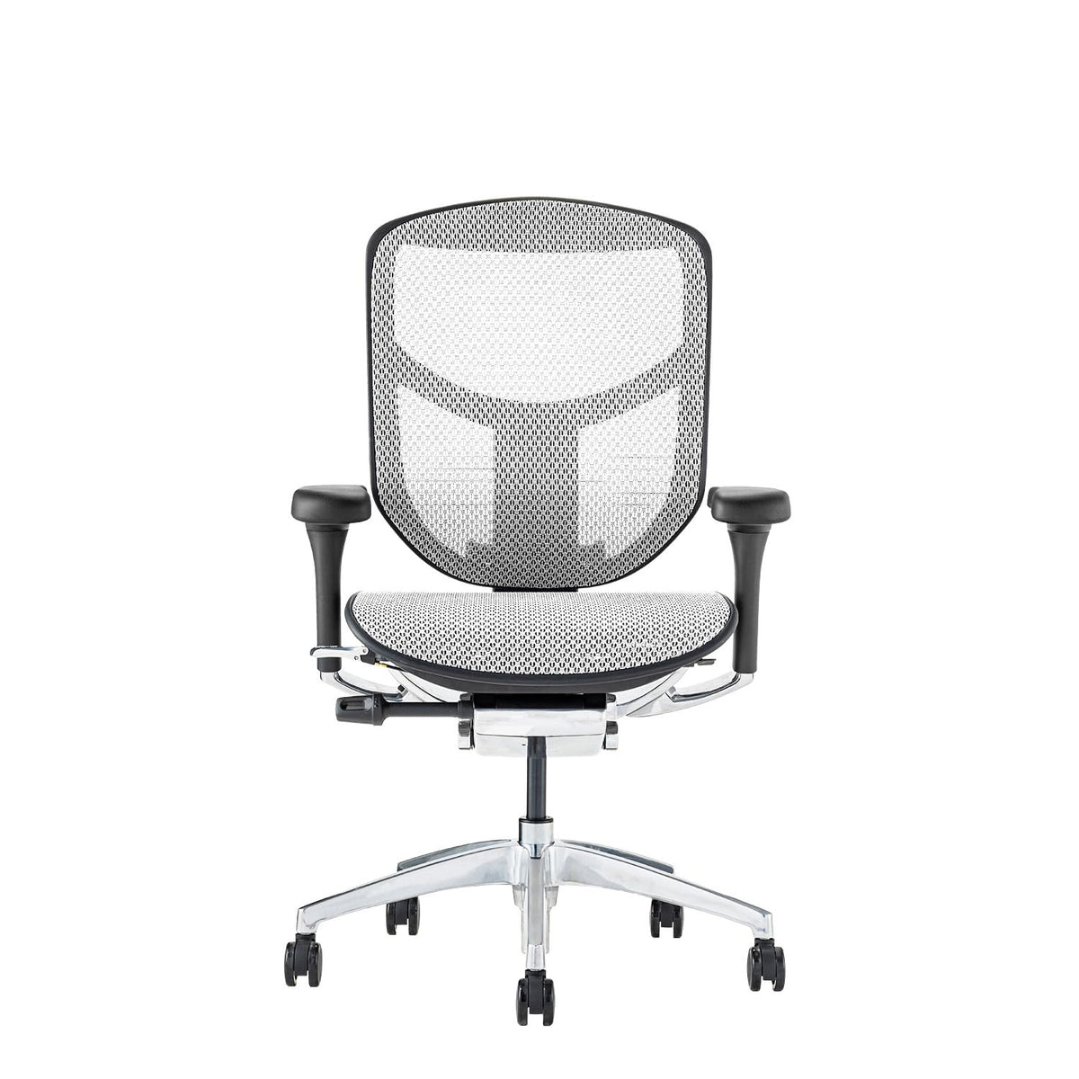 エルゴヒューマン(Ergohuman) ergohuman2 EJ2-LAM-BF-WH Office Chair Frame: Black, Mesh: White, Enjoy, Low Type,
