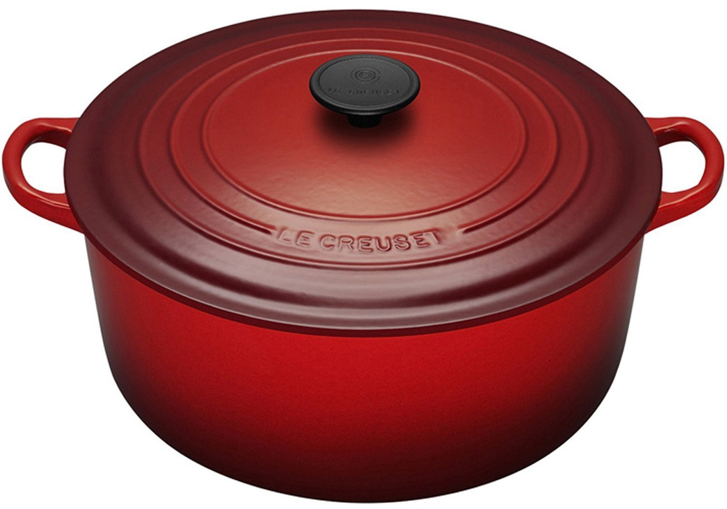 Le Creuset Enameled Cast-Iron 7-1/4-Quart Round French Oven, Cherry Red