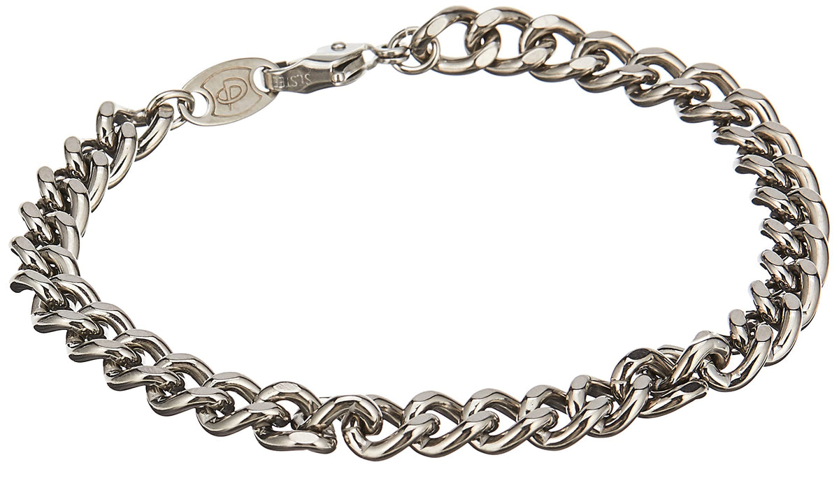 Phiten Titanium Chain Bracelet 6.7"" (17cm), Silver, Medium