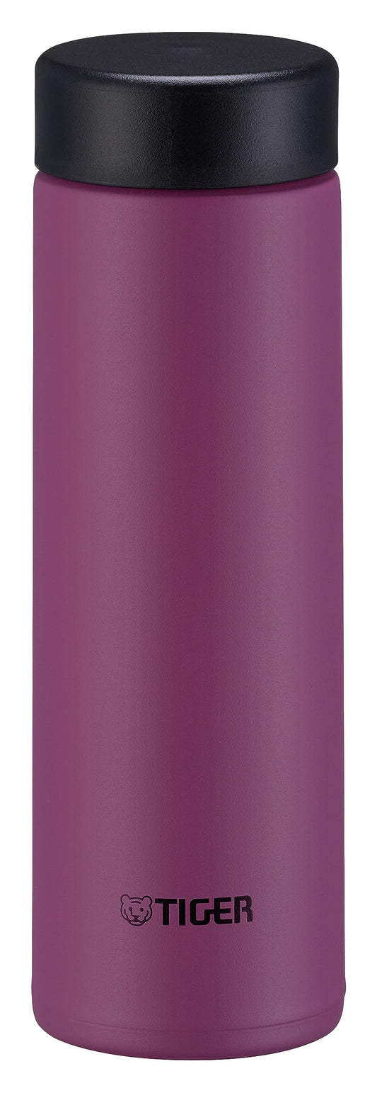 TIGER Water Bottle, 10.1 fl oz (300 ml), White Water, Screw Stainless Steel Bottle, Includes Lid and Seal, Easy to Wash Only 2 Pieces, Easy Cap, Vacuum Insulated, Mug Hot or Cold Insulated, Tumbler
