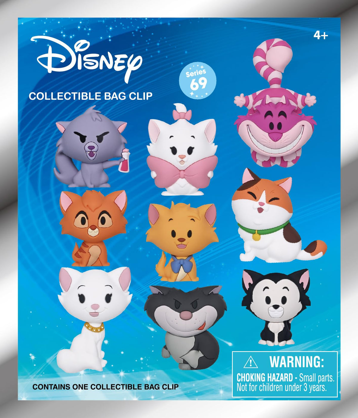 Disney Cats Series 1 – 5" Collectible Bag Clip – Blind Bag (ONE Random Figure) Character Keychain/Backpack Accessory | Official Licensed Merchandise