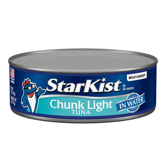StarKist Chunk Light Tuna in Water, 5 oz (1 Pack) Canned Tuna Fish, Wild Caught, Gluten Free, Ready to Eat, Perfect for Salads, Keto Meals and Snacks, with 20g Protein & 90 Calories Per Serving