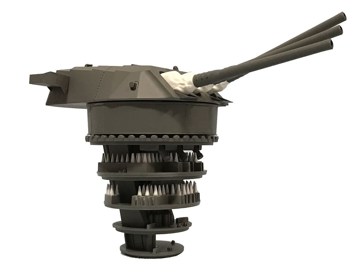 Fujimi model 1/200 equipment series No.1 Yamato 94 46 cm 3 of main turrets have color plastic accessory 1