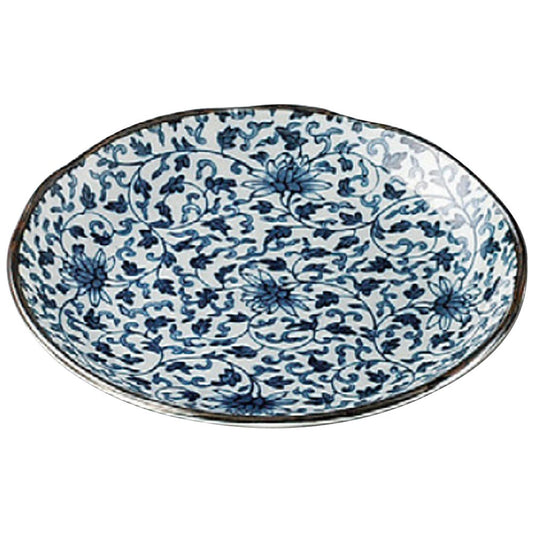 Yamasita Craft 11285470 Chrysanthemum Arabesque 4.0 Plate, 5.2 x 5.2 x 1.1 inches (13.2 x 13.2 x 2.7 cm)