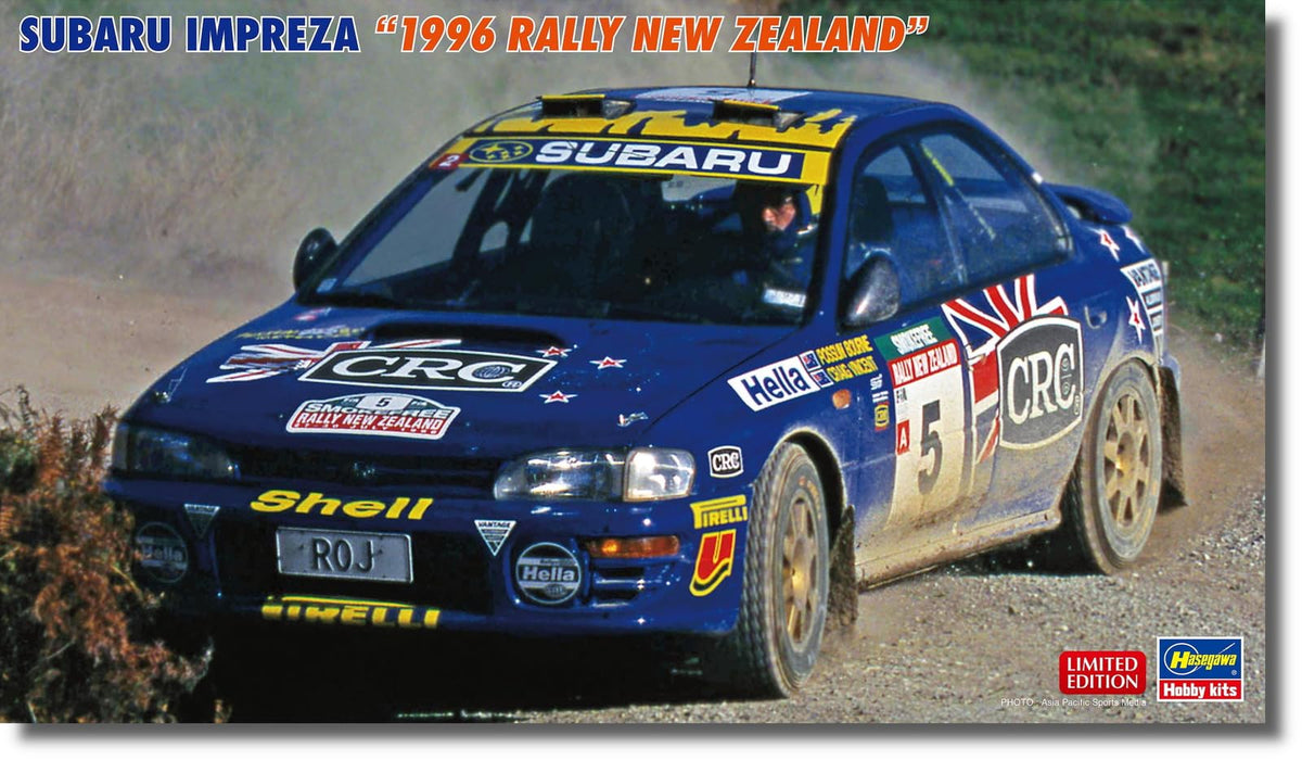 Hasegawa 120116 620696 1/24 Subaru Impreza, 1996 Rally New Zealand, Multi-Colour