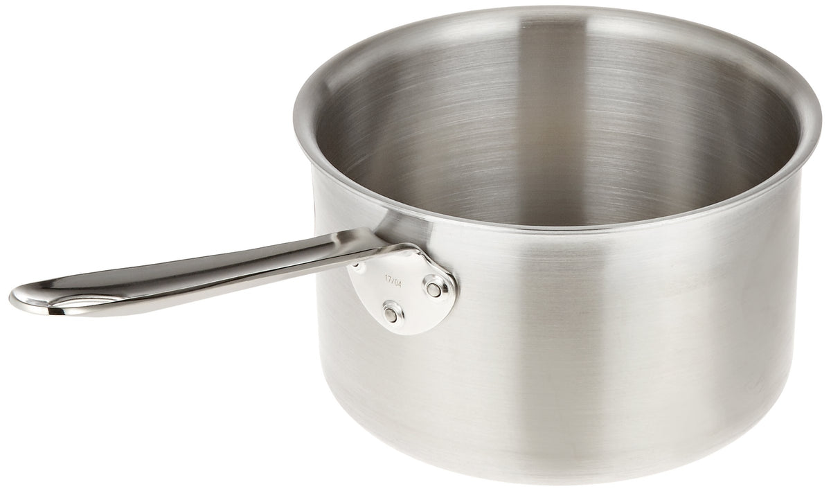 Endo Shoji ASTH402 Commercial Torino Stew Pan, 7.1 inches (18 cm), Induction Cooker Compatible Pot, Aluminum Clad 3-Layer Steel, Made in Japan
