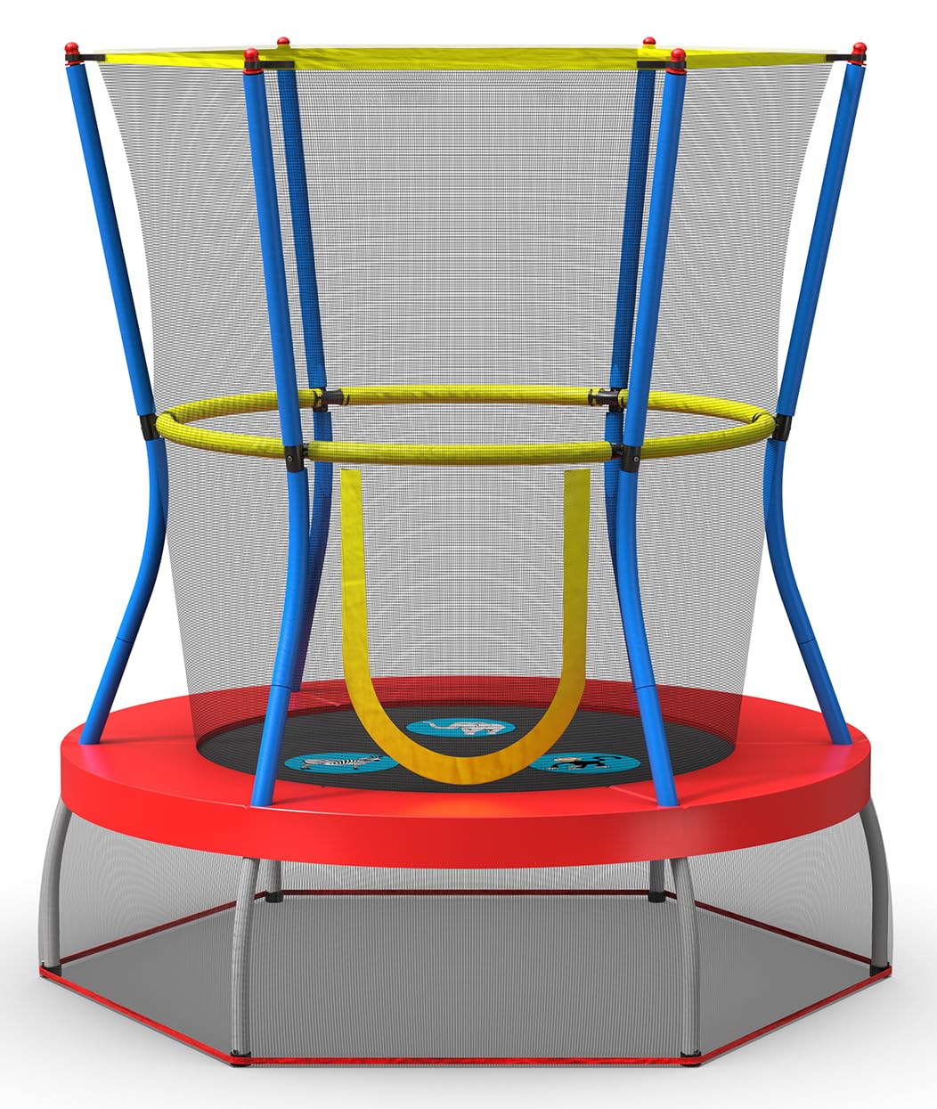 Skywalker 48" Round Mini Trampoline w/ Enclosure - Zoo Adventure