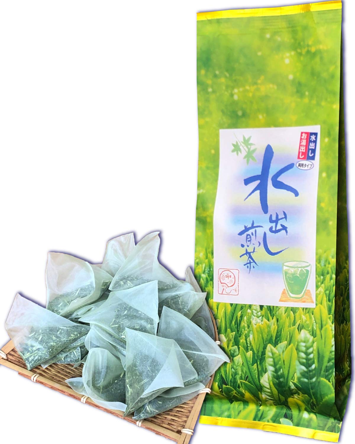 / 静岡抹茶入り 水出し煎茶ティーバッグ 緑茶 冷茶 水出しお湯出し両用タイプ 掛川茶 お茶 パック 佐次本製茶 5g×25個袋入 (125g)