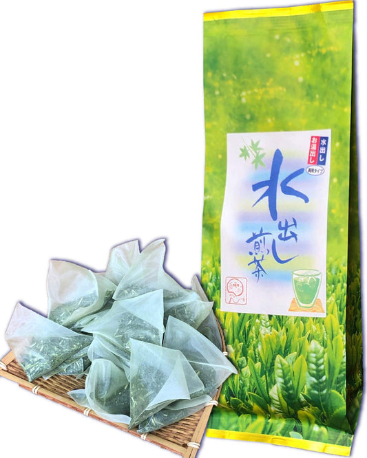 / 静岡抹茶入り 水出し煎茶ティーバッグ 緑茶 冷茶 水出しお湯出し両用タイプ 掛川茶 お茶 パック 佐次本製茶 5g×25個袋入 (125g)