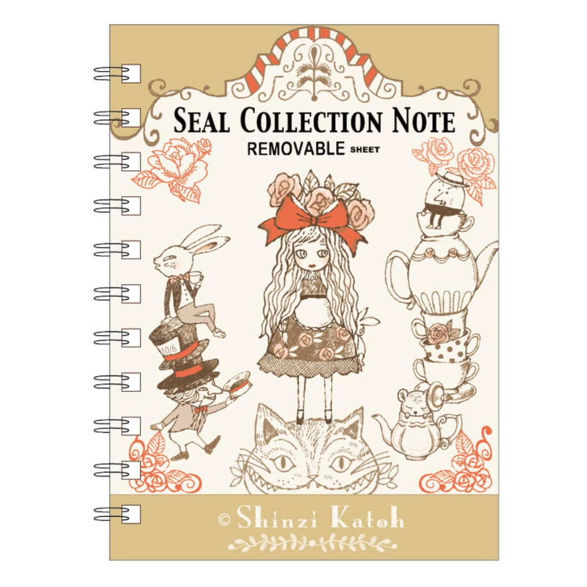 Sealdo ks-sb-10029 Shinzi Katoh Alice A6 Sticker Book, Made in Japan, 40 Pages