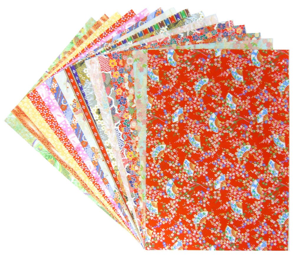 Chiyogami Yuzen Washi B4, 15 Patterns, 15 Sheets (Fset)