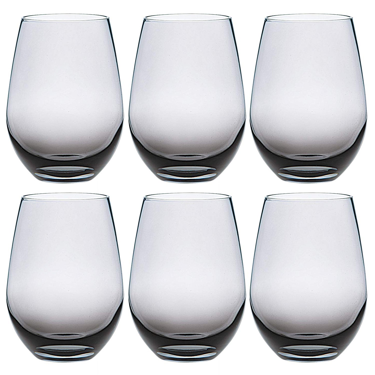 東洋佐々木ガラス Toyo Sasaki Glass T-24104HS-SS Glass Tumbler, Water Variation, Smoke, Approx. 12.2 fl oz (360 ml), Pack of 6, Black