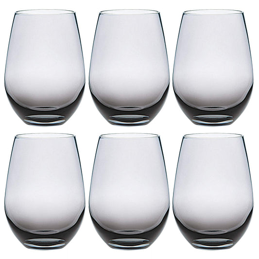 東洋佐々木ガラス Toyo Sasaki Glass T-24104HS-SS Glass Tumbler, Water Variation, Smoke, Approx. 12.2 fl oz (360 ml), Pack of 6, Black
