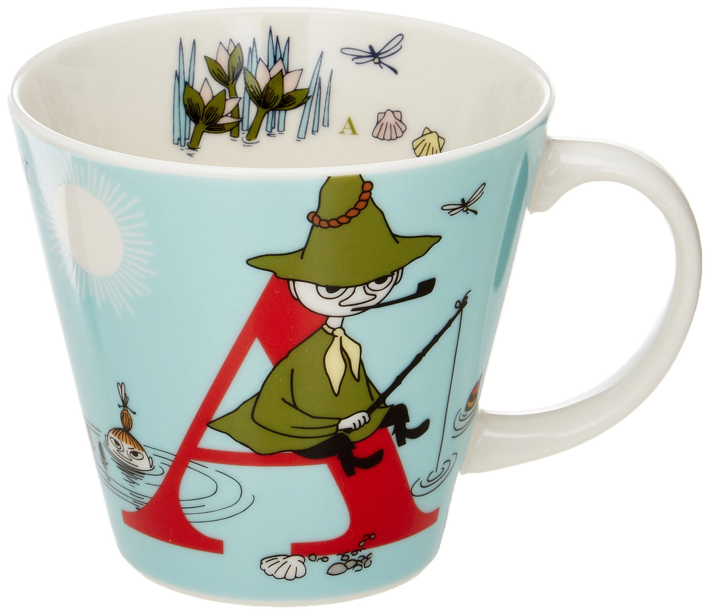 Yamaka Shoten MM630-11A Moomin Initial Mug, A, Capacity: Approx. 11.8 fl oz (340 ml), Microwave Safe, Moomin Goods, Scandinavian, Mother's Day, Tableware, Wedding Gift, Made in Japan