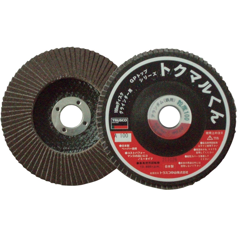 TRUSCO GP Top Tokumaru-kun Arandum Φ100 10 Sheets 240# GP100TM-240