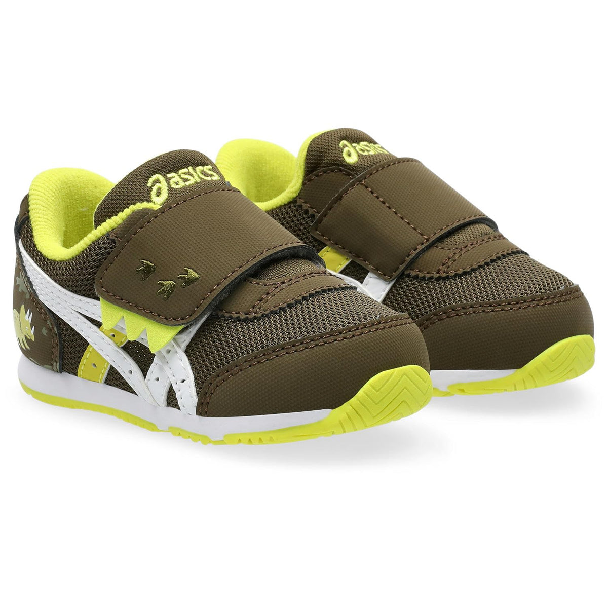 SUKU2(スクスク) Unisex Baby Low Cut Single Belt Baby Shoes, Olive Brown/White 392, 13.0 cm