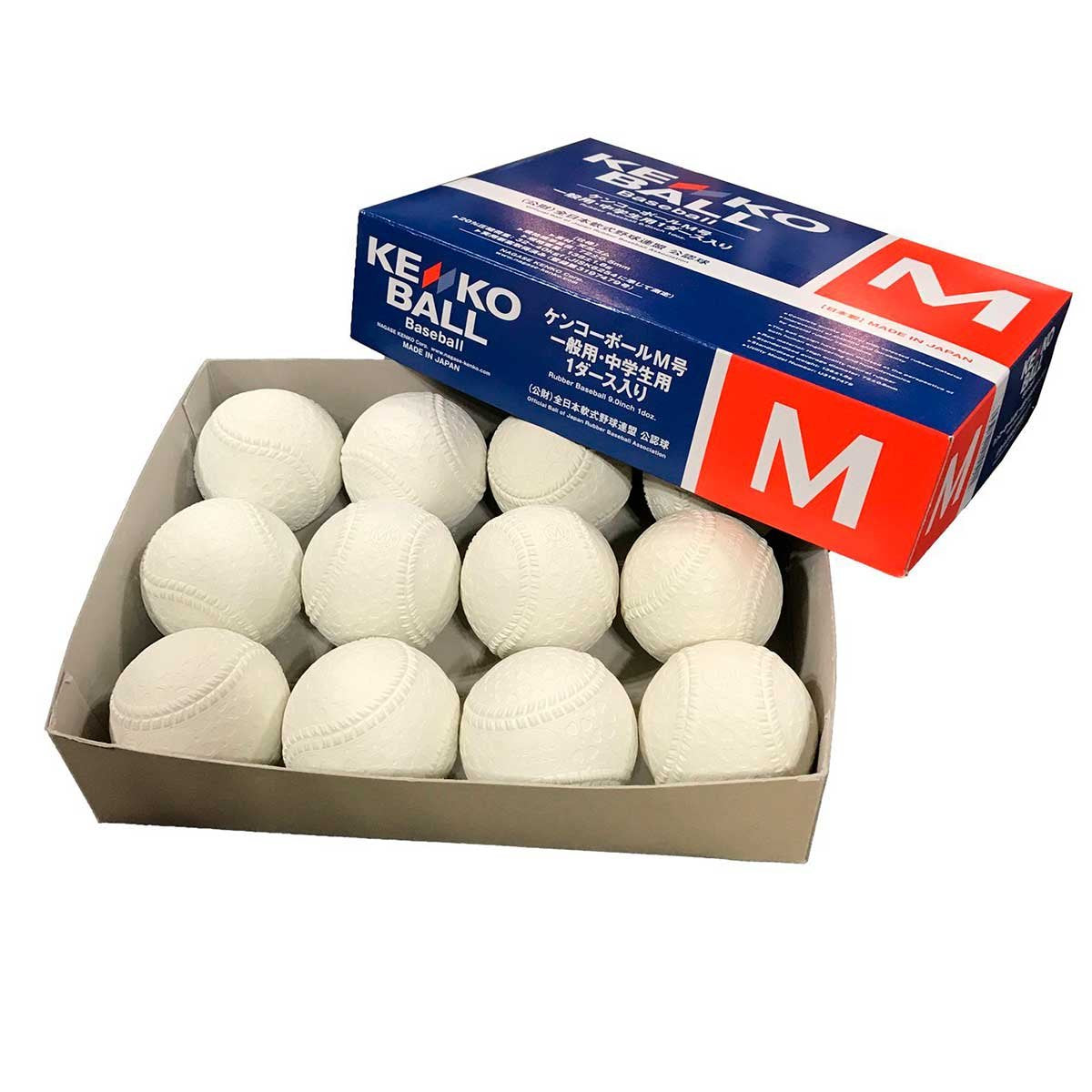 KENKO Soft Baseball Baseball Official Ball, No. M (General and Junior High School Students) 1 Dozen MD