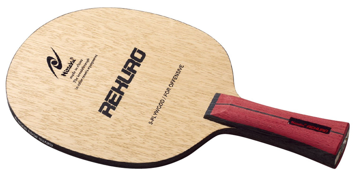 Nittaku NE-6119 Table Tennis Racket Recla/Shake Hand, for Attack, Plywood, Flare, Brown