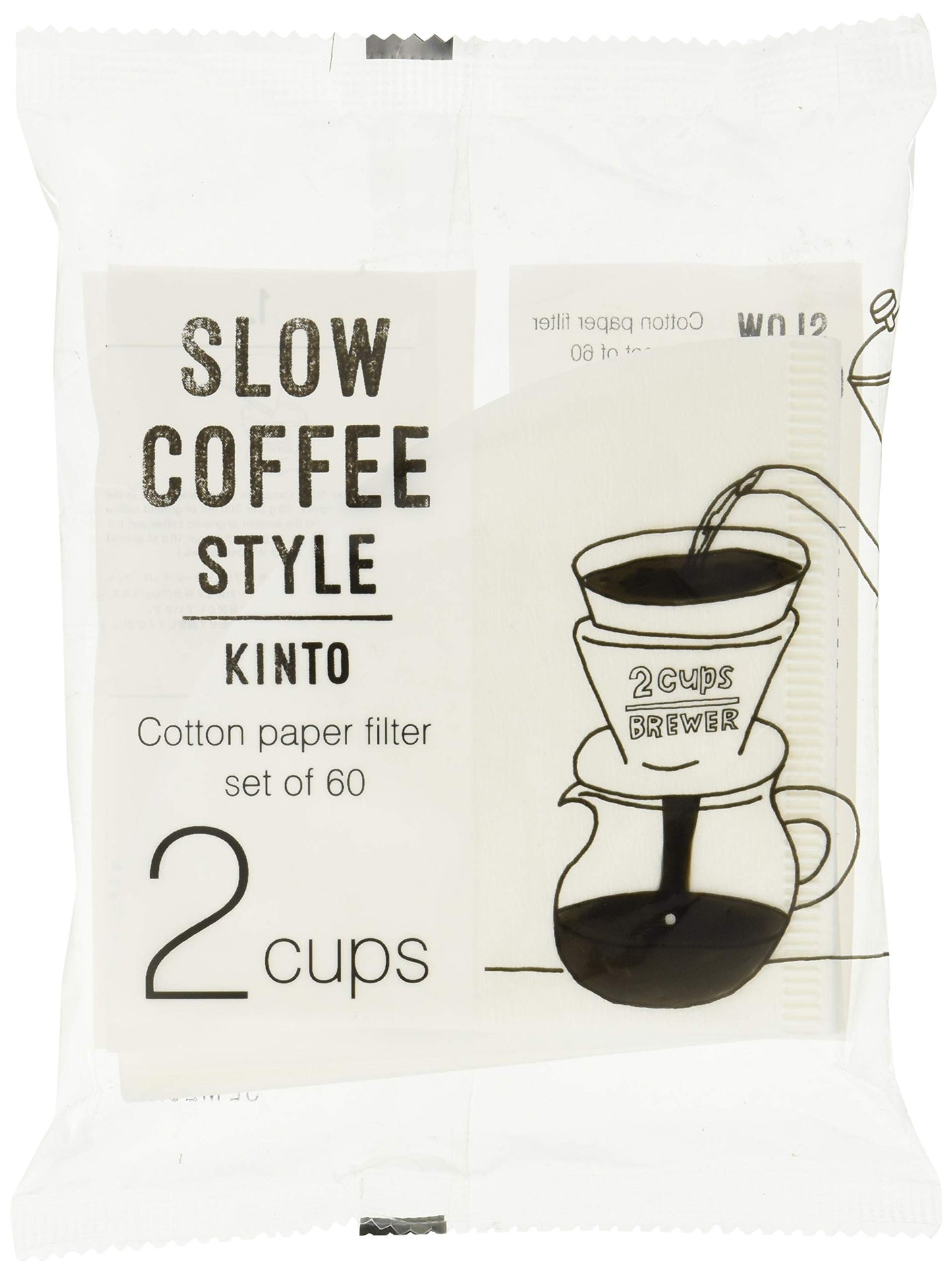 KINTO 2 Cup Cotton Paper Filter Set of 60