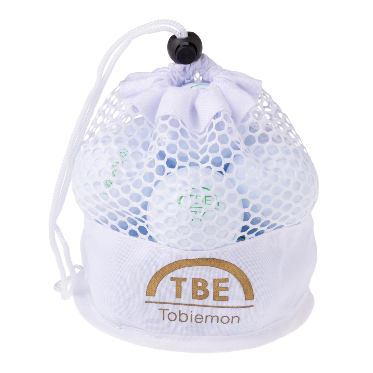 TOBIEMON OBIEMON Standard 2 Pieces 1 Dozen (12 Balls) in mesh Bag (White)