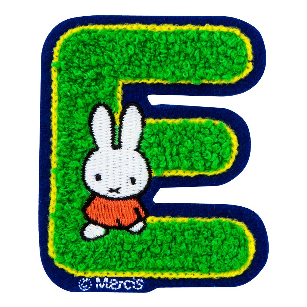 ミノダ miffyアルファベットワッペン アイロン・シール両用 ミッフィーアルファベットE D02Y5921