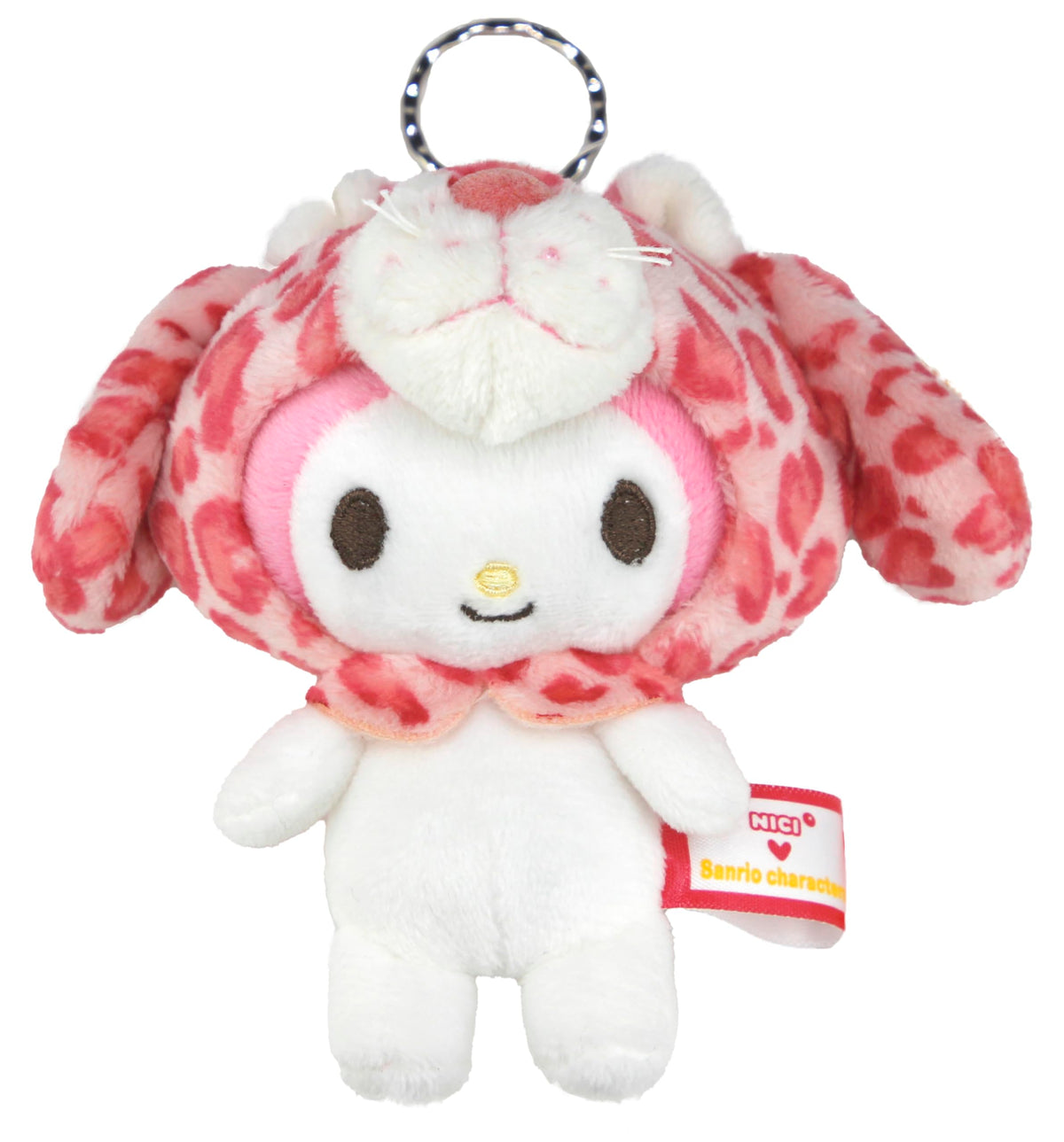 NICI x Sanrio Characters Mascot Key Ring My Melody x Pink Leopard