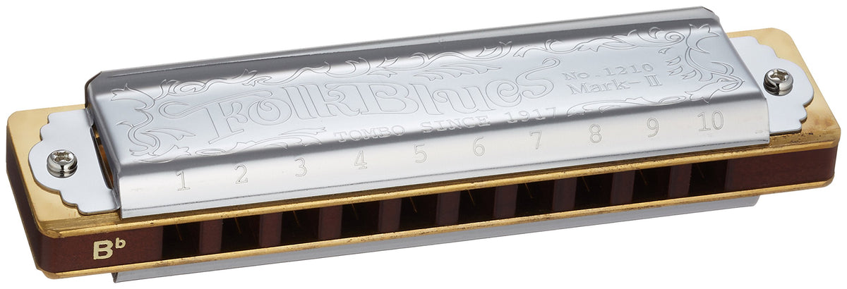Tombo Harmonika Folk Blues MKII, Major Diatonic, 10 hole, Bb-Dur