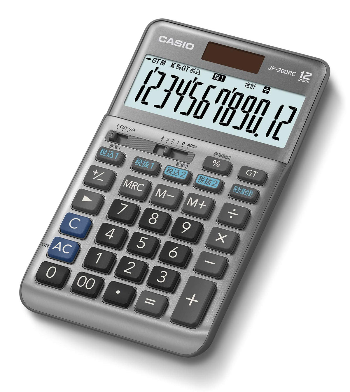 Casio JF-200RC-N Reducing Tax Rate Calculator, 12 Digits, Total Tax Calculation, Just Type