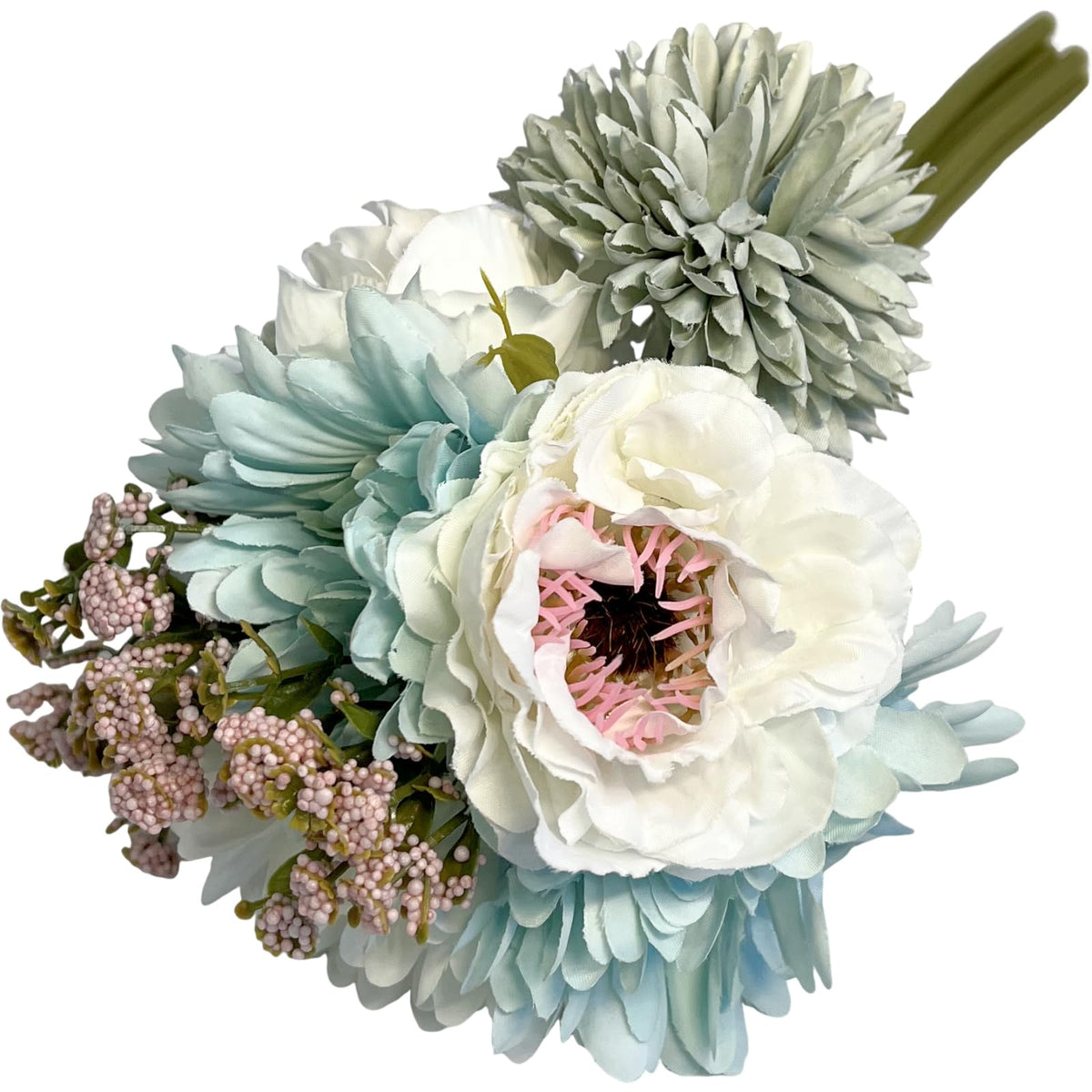 Q-FLA, Artificial Flowers, Artificial Flowers, Antique Gerbera Bouquet, Blue, Arrangement, Flower Material, Handmade