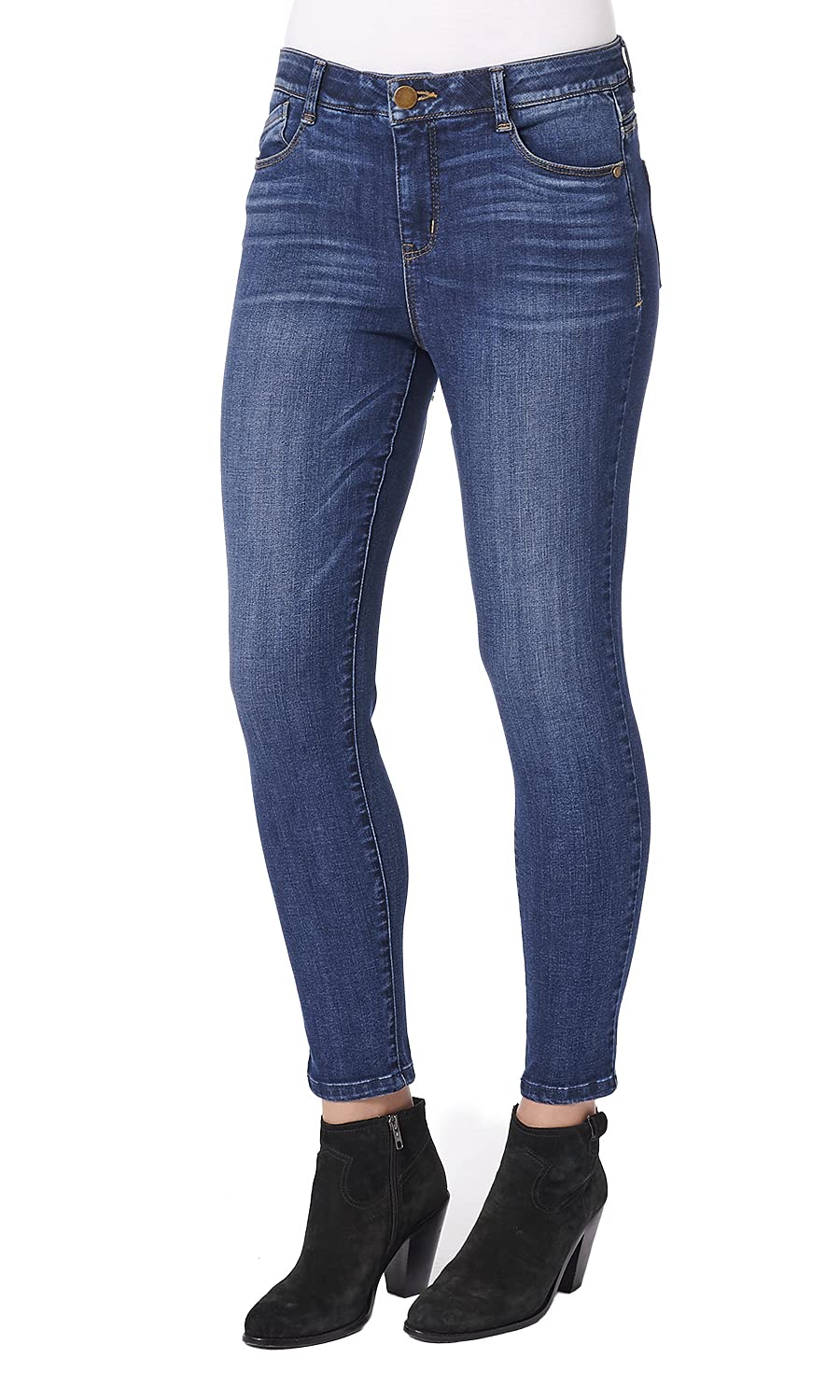 Democracy Women's Plus-Size Ab Solution High Rise Jegging Blue