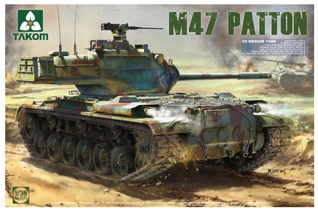 TAKOM TAK-2070 Model Kit US Medium Tank M47/G 2 in 1