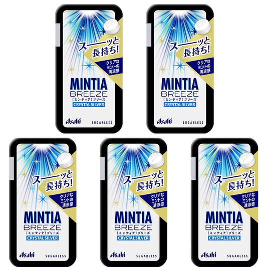 Mintia Breeze Japanese Mint Tablet Candy Crystal Silver 30 Tablets Set Of 5