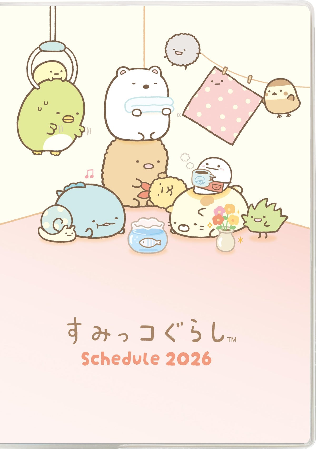 San-X Sumikko Gurashi Thread Binding Notebook, B6 (Monthly), ME67407 H 7.3 x W 5.2 x D 0.2 inches (186 x 132 x 6 mm)