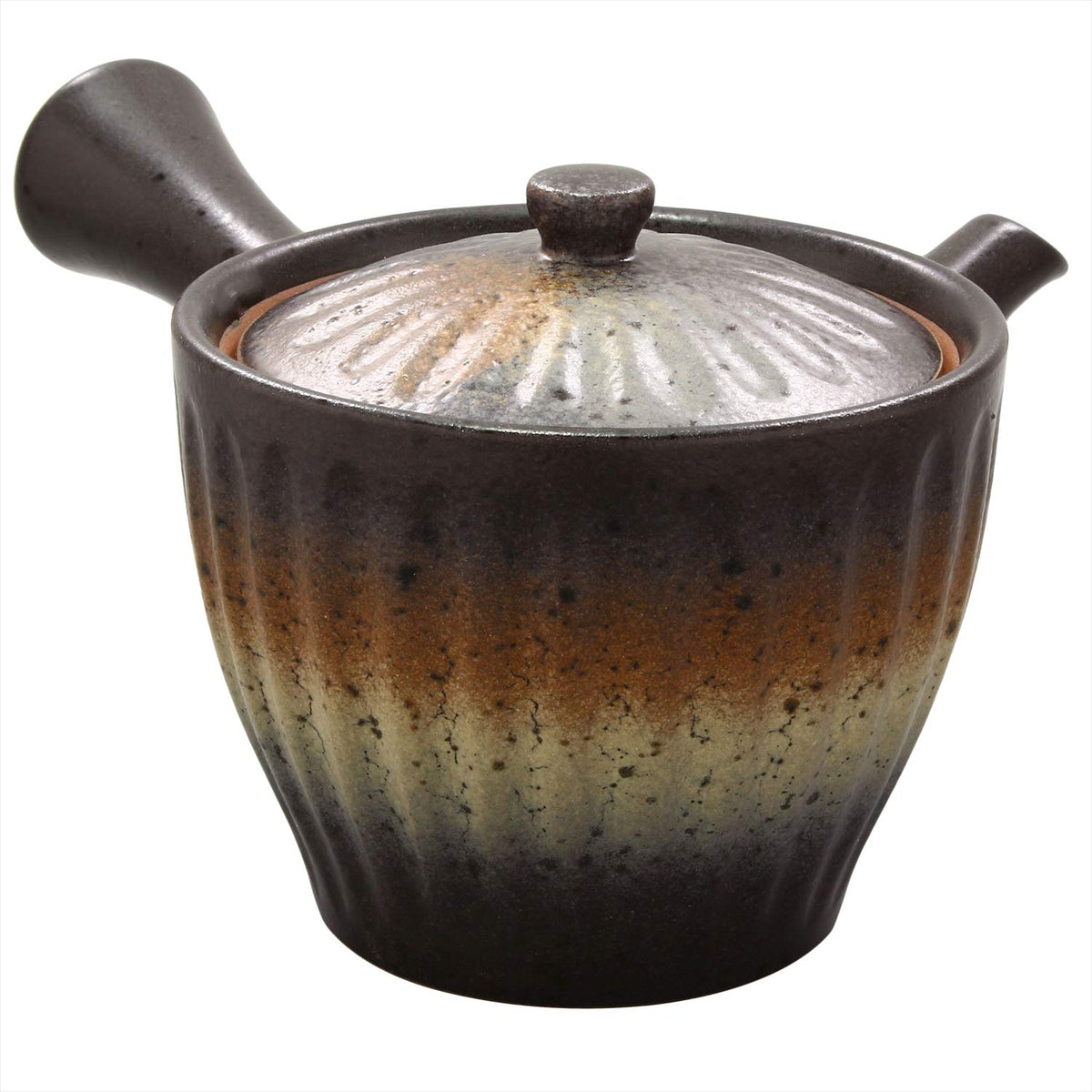 Ichikyu Mino Ware 585-18 Bizen Style Sogi Mold, Made in Japan, Brown, 12.2 fl oz (360 ml)