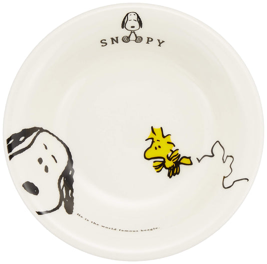Peanuts 606132 Snoopy Joy Fruit Plate (Deep Plate), Diameter 5.9 inches (15 cm), White